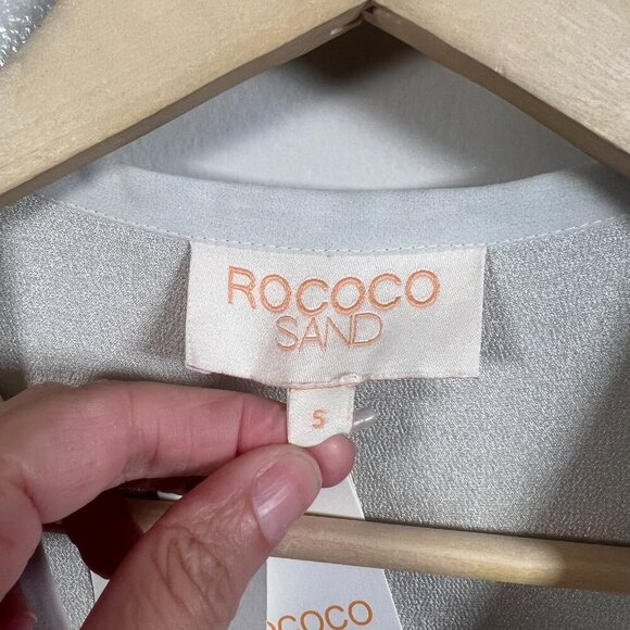 Rococo Sand Rainbow Hi Low Maxi Dress Size Small Ruffle Tiered Photo Shoot Party - Picture 4 of 15